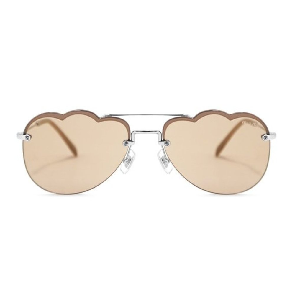 Miu Miu Light Brown Aviator Sunglasses